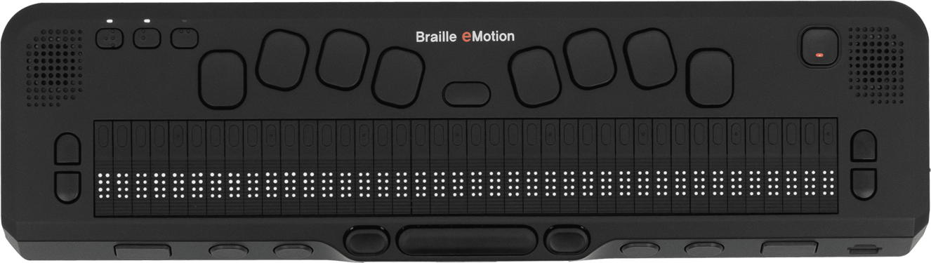 Braille eMotion 40 &ndash;pisten�ytt� ylh��lt� kuvattuna